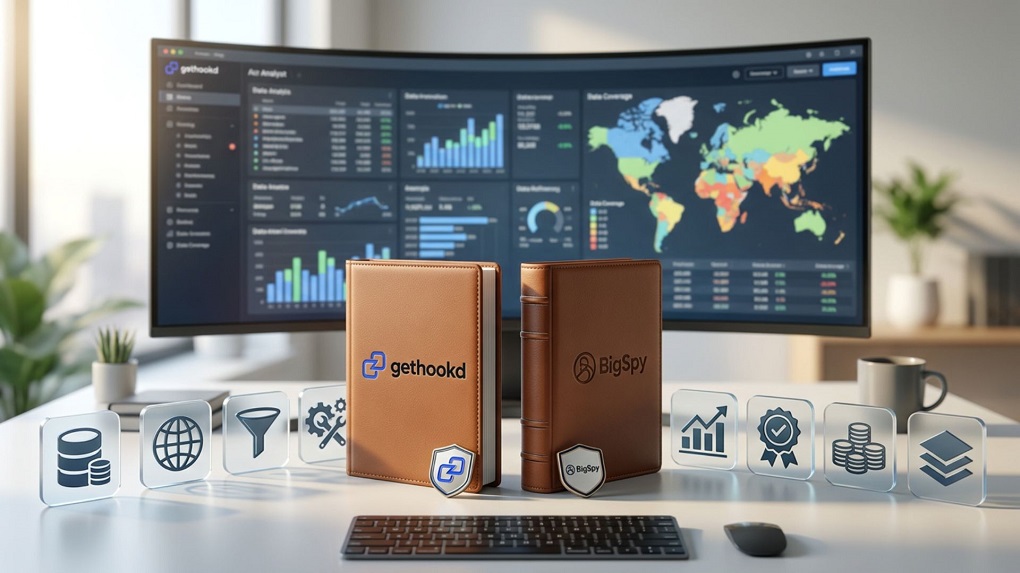GetHookd vs BigSpy Official Platforms Database Pricing: Features and Data Coverage